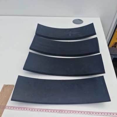 x4 schwere massive schwarze Nitril NBR Gummistreifen - 14 mm x 100 mm x 350 mm 