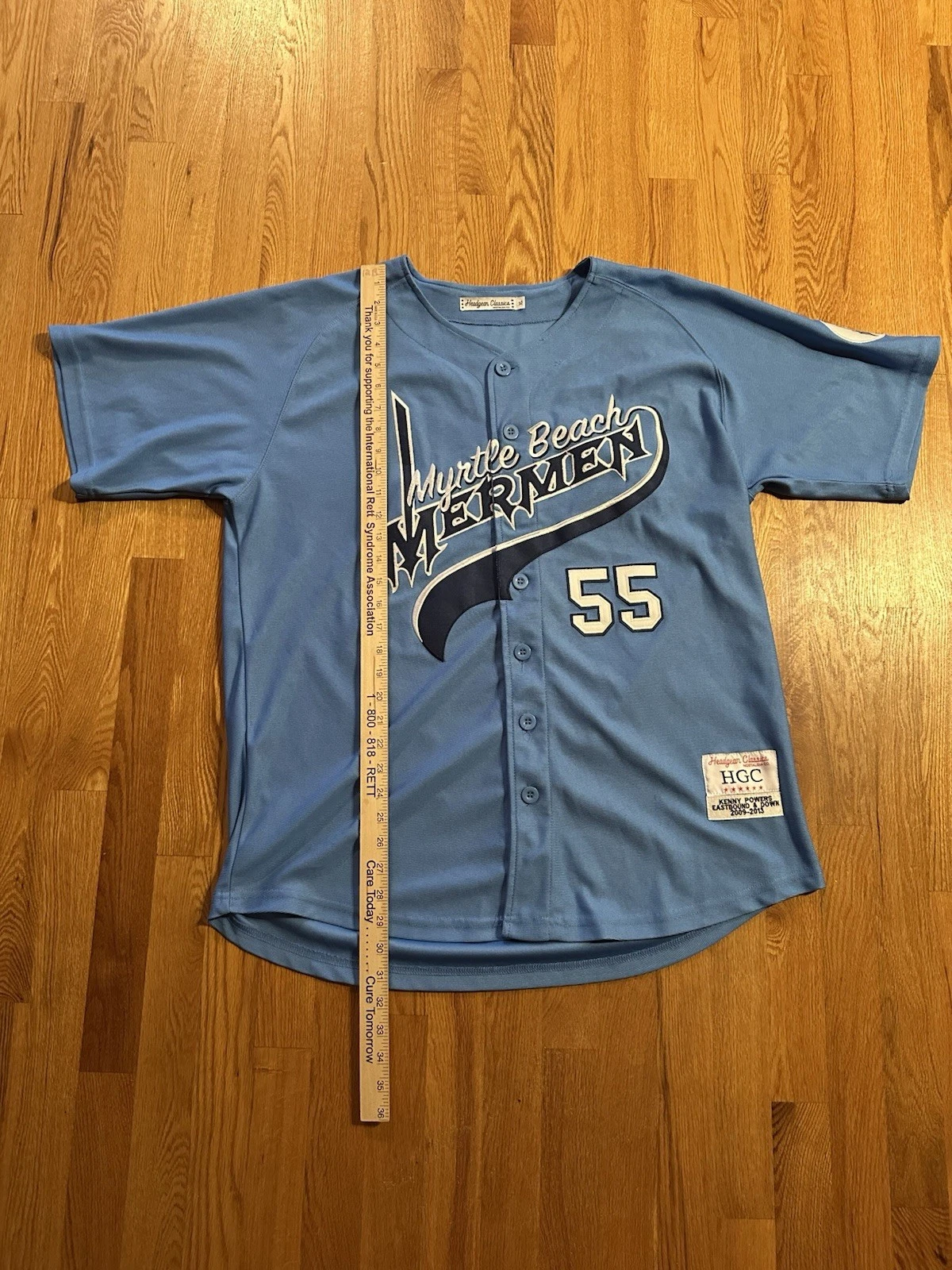 Kenny POWERS Myrtle Beach Mermen #55 Eastbound & Down HGC Light Blue Jersey XL - thumbnail 3