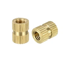 100pcs Brass Knurled Threaded Insert Embedment Nuts M4 x 8mm(L) x 6.4mm(OD) 