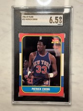 1986-87 Fleer - Patrick Ewing #32 (RC) SGC 6.5 Knicks HOF