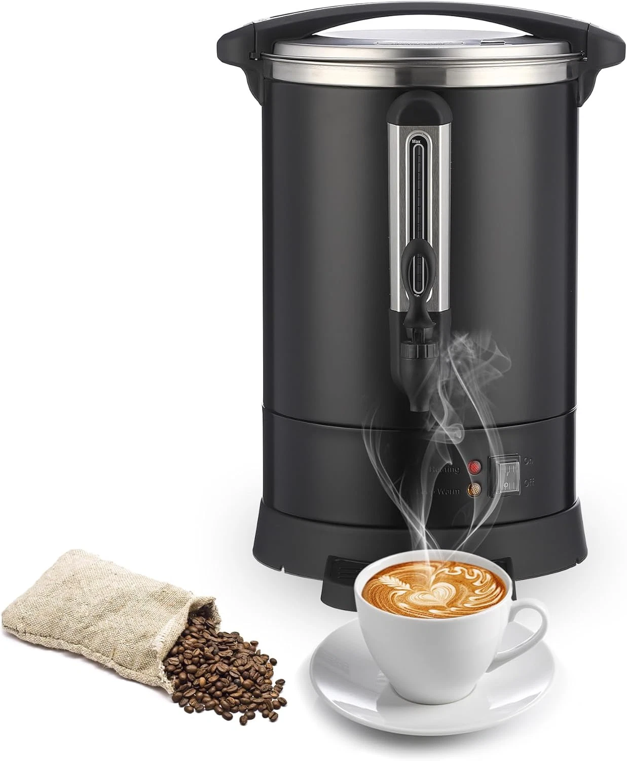 120-Cup Stainless Steel Coffee Maker - Perfect for Events and Offices