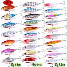 27PCS Mix Metal Jigs Fishing Lures Set Crankbait Jiging Spoons Sinking Wobbler