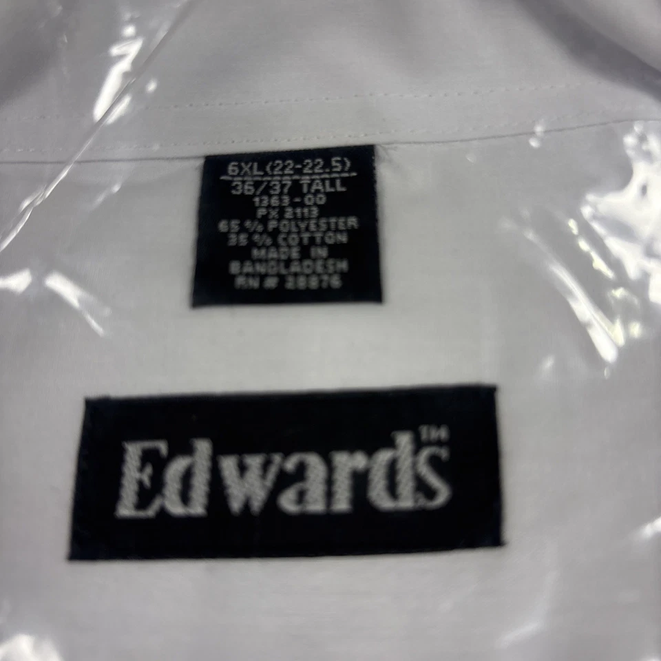 Camisa de vestir Edwards para hombre nueva en bolsa talla 6XL 36/37 alta manga larga Foto 2 de 4