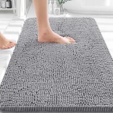 OLANLY Bathroom Rugs 30x20, Extra Soft Absorbent Chenille Bath Rugs, Rubber Back
