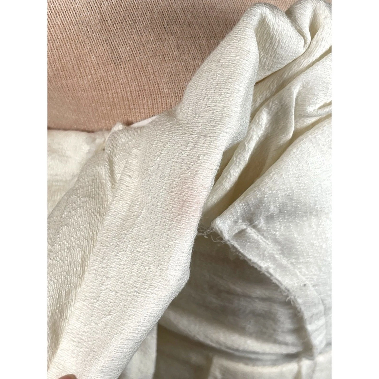 OFF WHITE Mini abito Cult Gaia Off White Asal spalle scoperte manica a sbuffo taglia 4