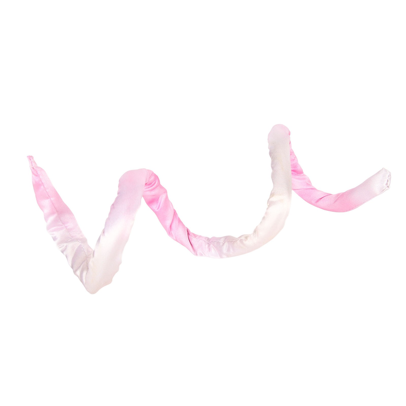 Bendable Iron Wire Dreadlocks Hair Tie Imitated Silk Tie Dye Pink Spiral Loc BLW