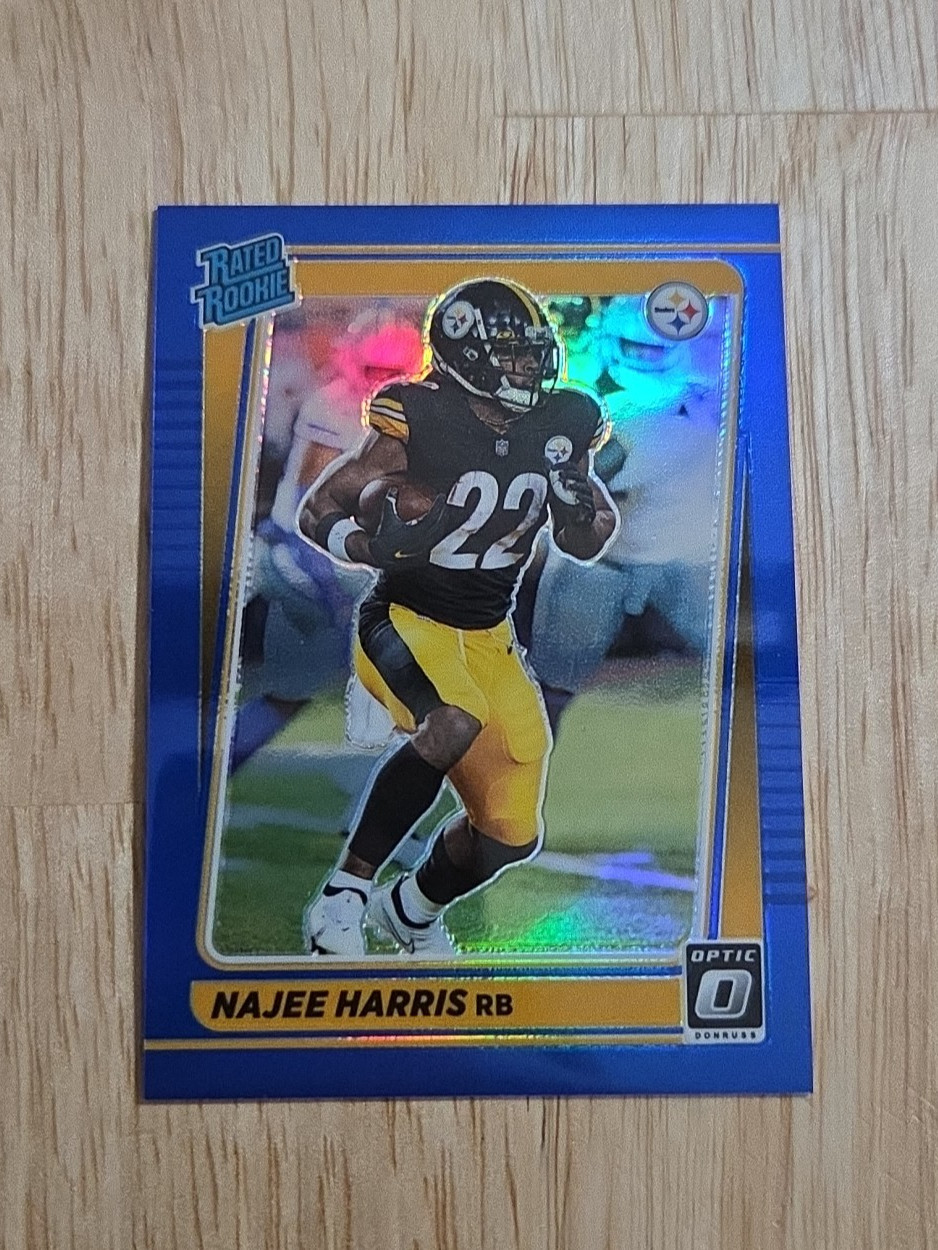 2021 Donruss Optic NAJEE HARRIS Blue Prizm /179 #213 Rated Rookie Steelers SP