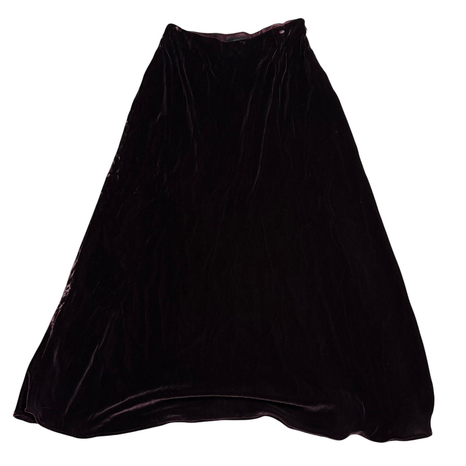 Vintage Moda Seta Sandra King Women's Skirt 12 Velvet Maxi Burgundy Goth Emo image 6