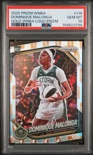 2025 Panini Prizm WNBA Dominique Malonga #116 Rookie GOLD LOGO 10/10 PSA 10