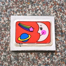 Space Moon Shooing Star Planet PUFFY STICKER 1980s VINTAGE