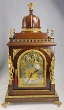 Rare Huge 8 Bells 5 Gongs Triple Fusee Musical Bracket Clock A H Rowley London 