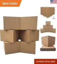 Large Moving Boxes 20'' x 20'' x 15'' Pack of 6, Corrugated Cardboad Boxes Fo...