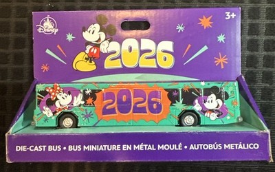 Disney ミッキーマウス2018年10ユーロ　Loccitanie 2026 Disney Parks Diecast Bus Transport Toy Dated Year Mickey