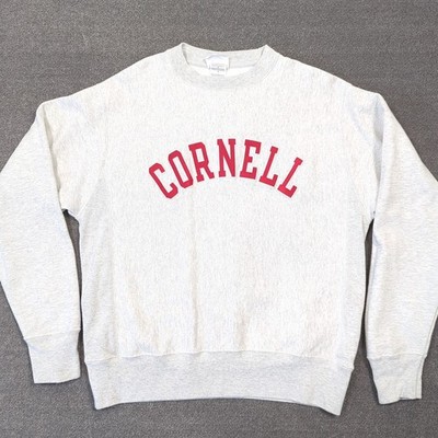 Cornell Champion Reverse Weave Sweatshirt Size M White Big Red Ivy Crew Neck