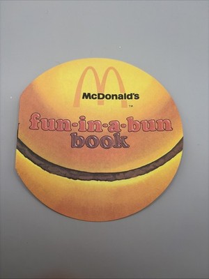 original vintage 1978 McDonald s Fun In A Bun Book 8 page kids activity book