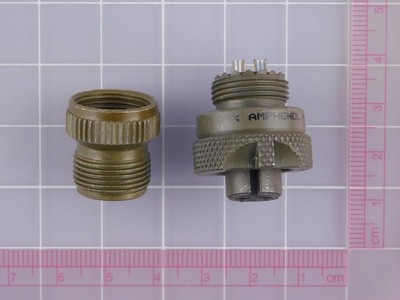 Lot of 14 AMPHENOL MS3106A10SL-4S CONN PLUG FMALE 2P SILV SLDR CUP