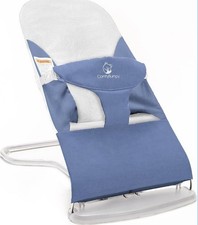 ComfyBumpy Ergonomic Baby Bouncer Seat Portable Infant Chair Blue NEW Open Box