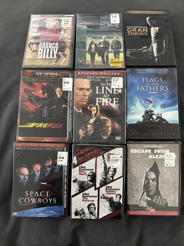 Clint Eastwood Collection 9 DVD 12 Movies Most Are New Sealed