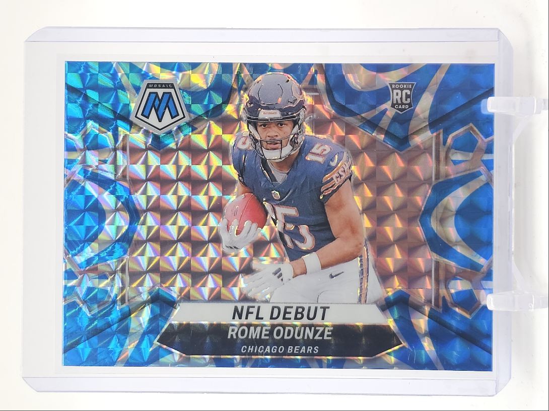 ROME ODUNZE 2024 MOSAIC NFL DEBUT ROOKIE BLUE REACTIVE PRIZM RC Q2428