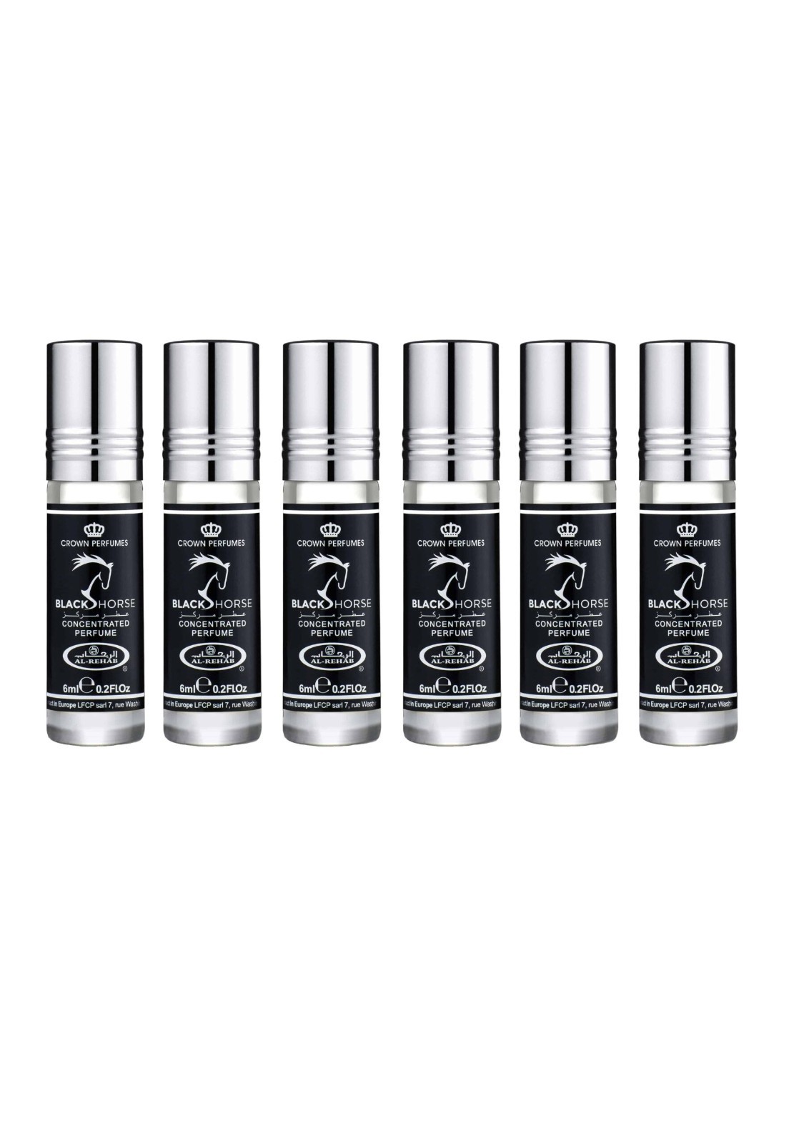 Huile parfumée Black Horse Al Rehab : coffret parfum oriental longue durée