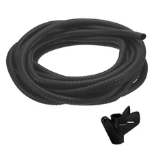 Split Wire Loom Tubing 3/4" 50FT with Installation Tool for Automotive, Black