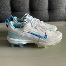 Size 11.5 Nike Force Trout 9 Pro MCS Baseball Cleats White Blue FQ7726-104 NEW