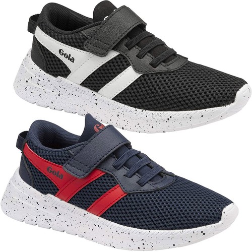 Gola Boy's Super Cobra TX Qf (Quick Fasten) - Scarpe Da Calcio Per Bambino Con Chiusura A Strappo, Suola In Gomma, Pelle Sintetica - 6