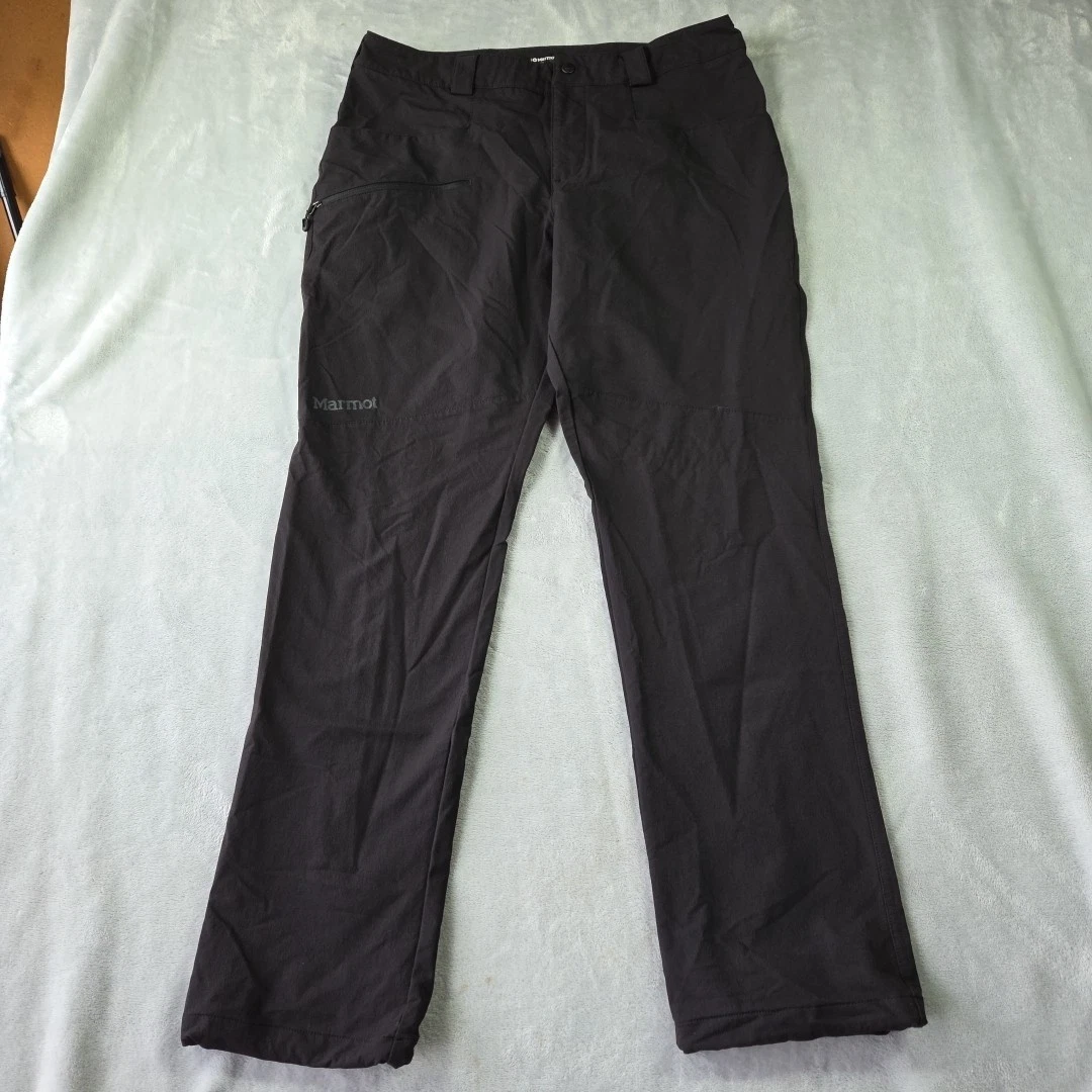 Marmot Pants Men's XLx31 Black 175/80A Softshell Nylon Lined Tactical 0966