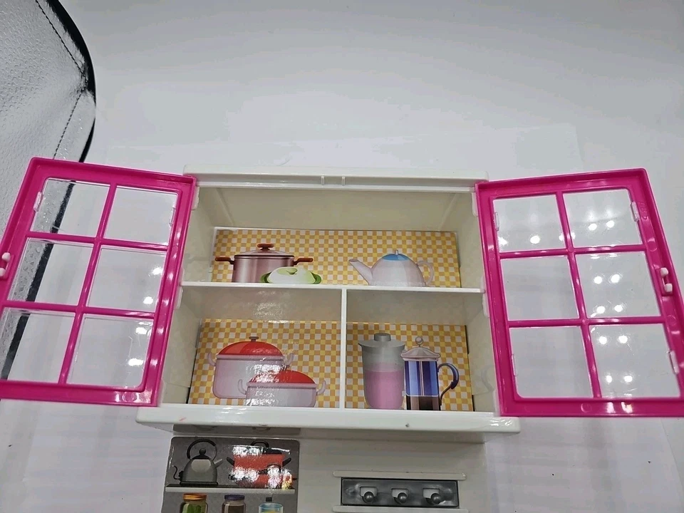 Barbie Dollhouse Kitchen Cabinet Storage & Sink Liberty Imports Accessories 1:6 - Image 3 of 4