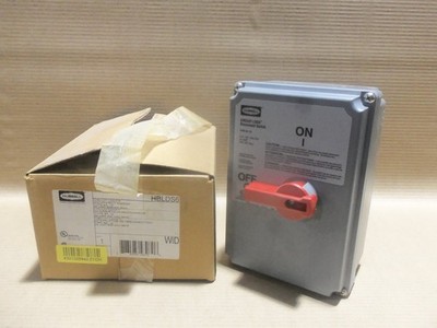 NEW HUBBELL HBLDS6 Circuit Lock Disconnect Switch Type 4x, 12 60A 600Vac Max