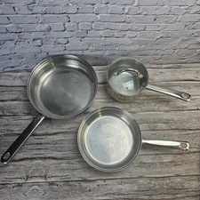 Philippe Richard Collection Superior Quality Stainless Steel Pan Set Lot Of 4