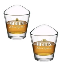 12 X Grants Whisky Glasses New