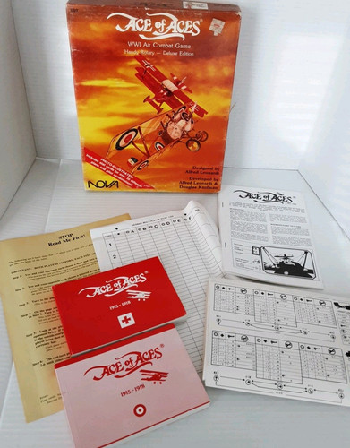 EUC Ace Of Aces WW1 Air Combat Game Hand Rotary DELUXE EDITION 1980 Complete - Picture 2 of 11