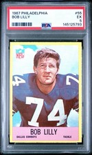 1967 PHILADELPHIA FOOTBALL #55 BOB LILLY PSA EX 5 145125793