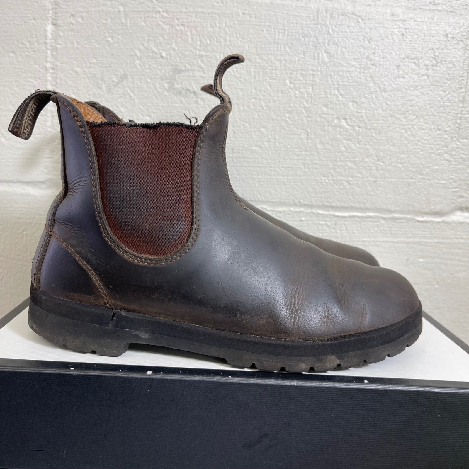 Blundstone Chelsea Boots Brown Leather Pull On Men's Size 8 UK/9 US-image