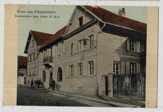 PFULGRIESHEIM (67) Gruss Wirtschaft Roth Feldpost 1915