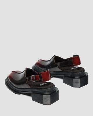 Dr. Martens MAYBOLE Mules CHERRY RED Square toe 42831600 Japan New