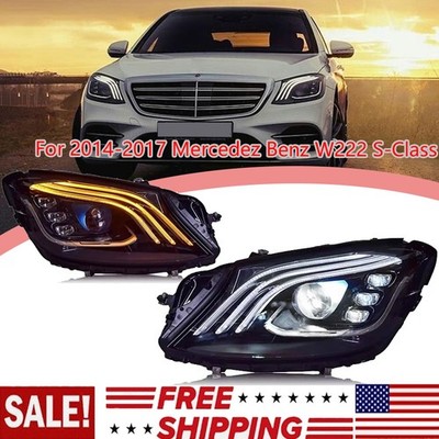 Full LED Headlights DRL Turn Lamps KIT For Mercedes-Benz W222 S-Class 2014-2017