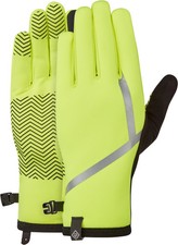 Ronhill Wind Block Running Gloves Yellow Thermal Reflective Mens Womens