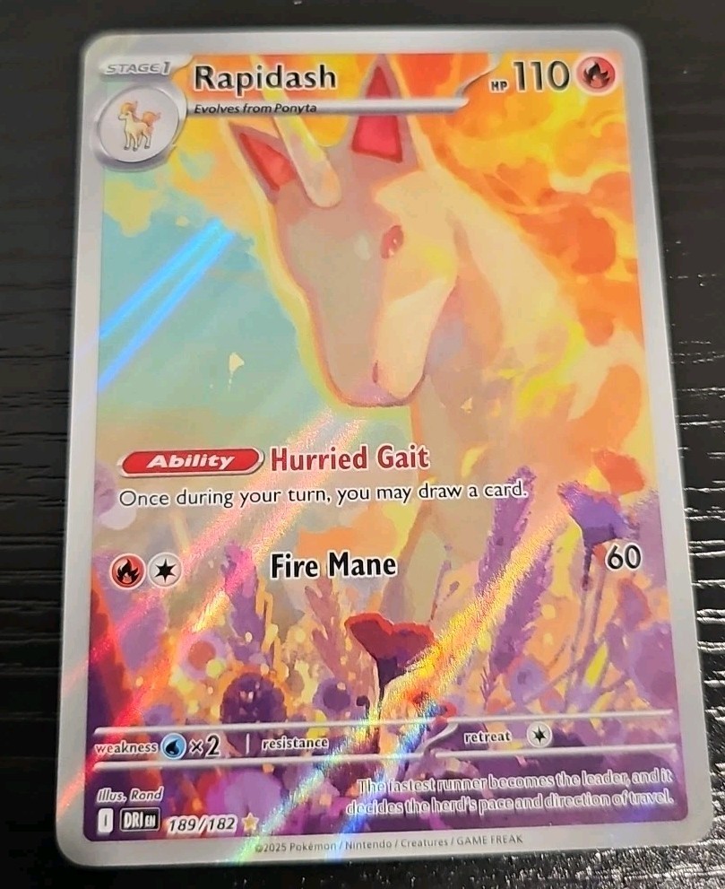 Rapidash - 189/182 - Illustration Rare - Pokemon TCG Card Destined Rivals NM
