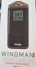 Bushnell Wingman View GPS Golf Speaker, Audible & Visual Distances, LCD C11