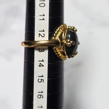 Gold Labradorite Silver Ring New