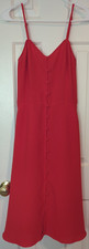 Women's Orange Button-Up Dress Chelsea Small