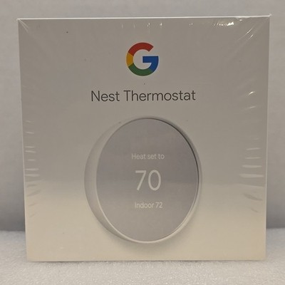 Google Nest Thermostat  SNOW  GA01334-US Factory Sealed Great Product. 