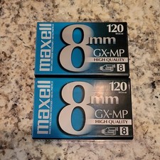 Maxell 8mm Gx-MP High Quality 120 Camcorder Video Tape 2pk