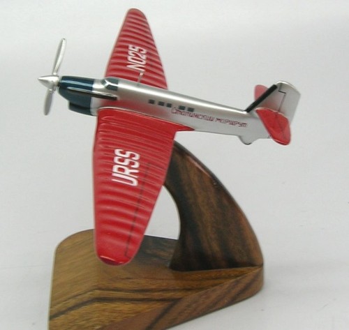 ANT-25 Tupolev Bomber Airplane Wood Model Replica Small Free Shipping - 第 1/1 張圖片