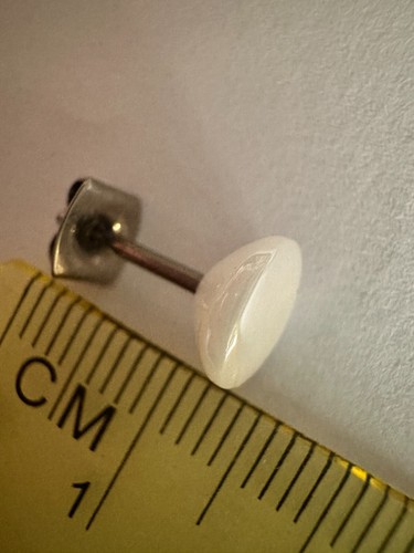 Damen Ohrstecker Echtschmuck Keramik weiß Juwelierware *einmal getragen - Bild 7 von 9