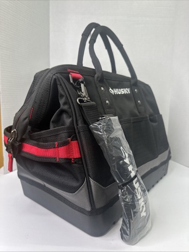 Husky 16" Heavy Duty Pro Tool Bag Spring Loaded NEW - Picture 9 of 11