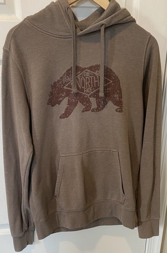 The North Face Herren Small S Braun Hoodie Langarmshirt Bär Logo