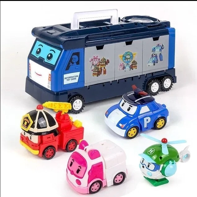 Robocar Poli Figurine Transformable En Véhicule Jouet Enfant Voiture Hélicoptère - Photo 3/4